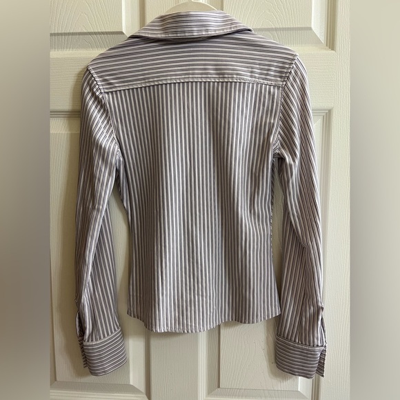 Express XS Fitted Striped Blouse - Picture 3 of 4